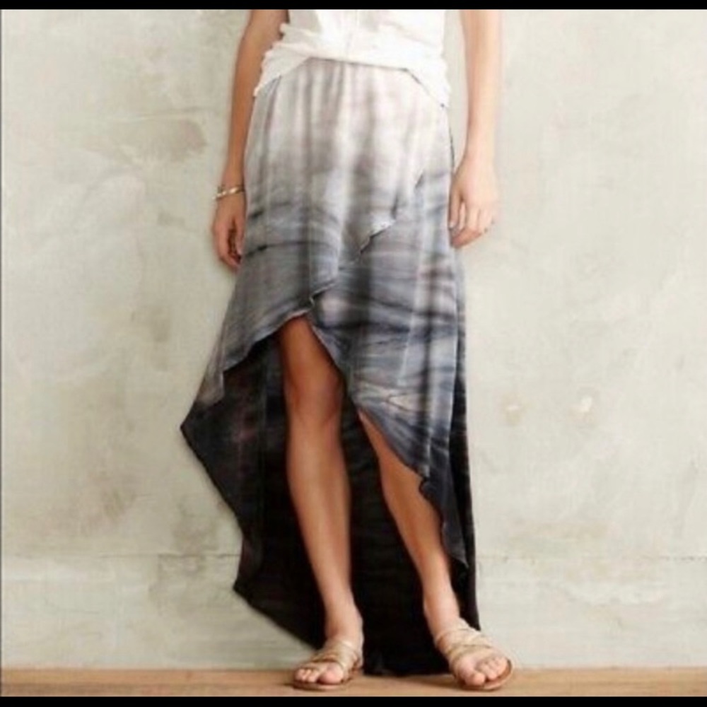 Gypsy 05 ombré tide high low silk skirt anthropologie small